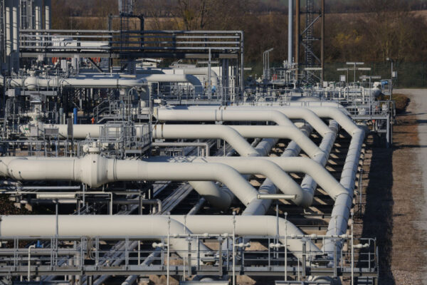 Một trạm nén của đường ống khí đốt tự nhiên Jagal nằm gần Mallnow, Đức, hôm 21/03/2022. (Ảnh: Sean Gallup/Getty Images)